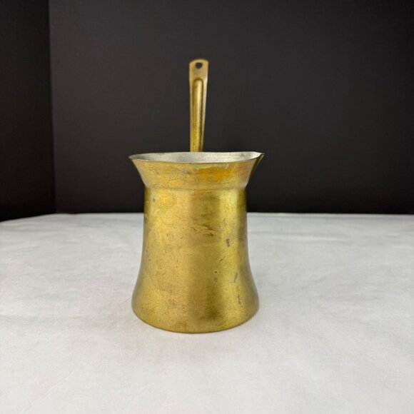 Vintage Brass Turkish Coffee Pot #8 - Picture 4 of 12